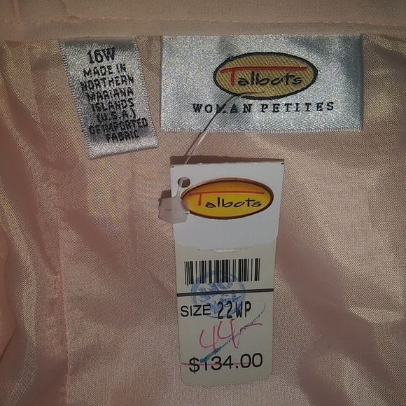 Talbots Sz 16W Skirt Petite Pastel NWT Pink Lined - Picture 3 of 4